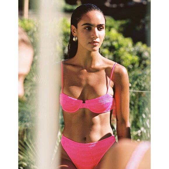 Triangl Women’s Cheeky Neon Pink Mysa Bikini Set Sz‎ XS